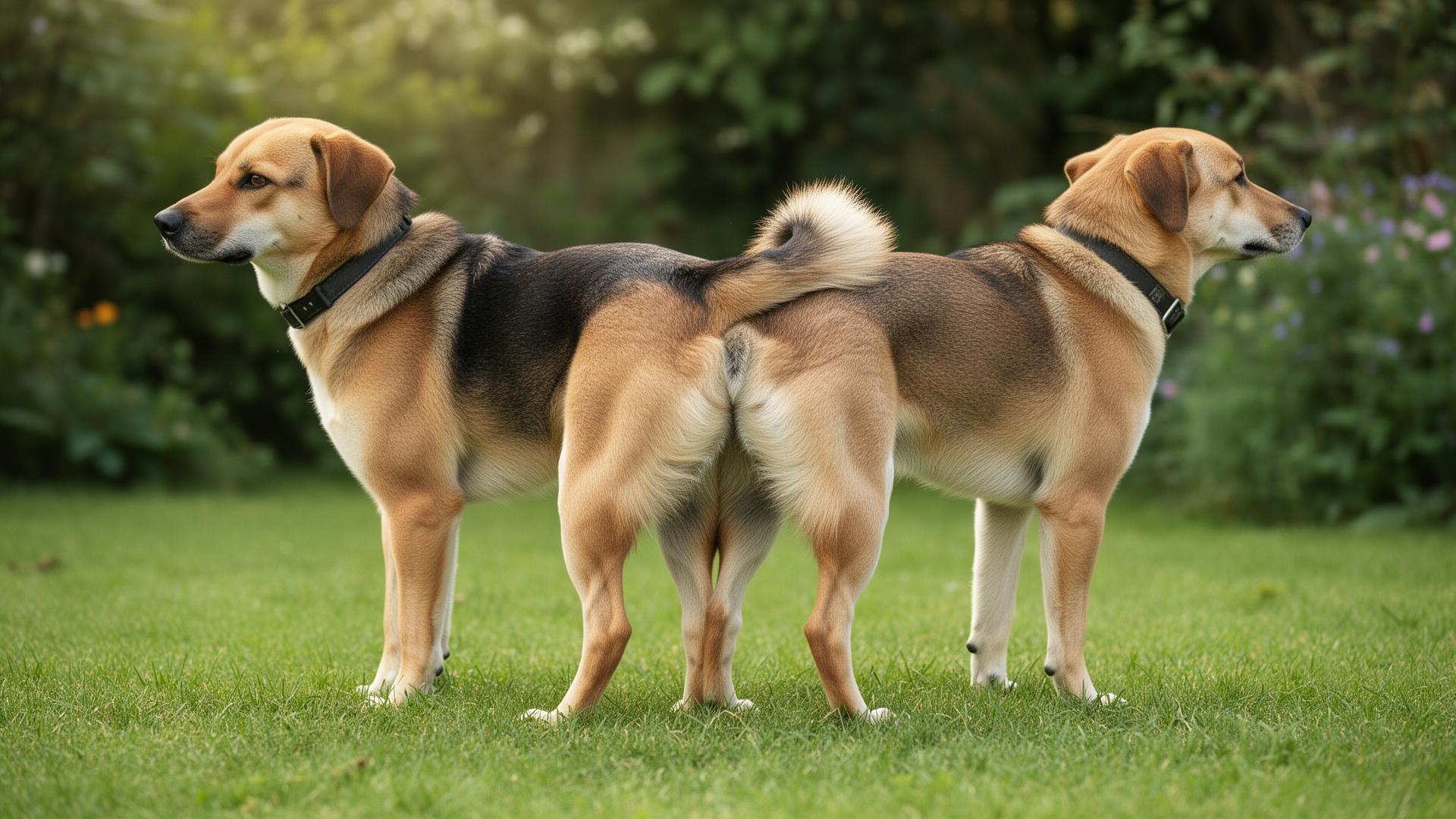 Cachorros grudados após cruzamento