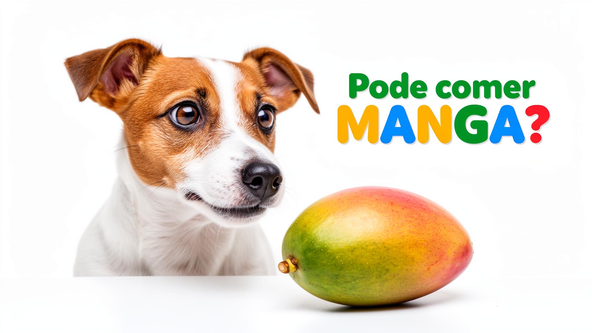 Cachorro pode comer manga - cachorro olhando para uma manga