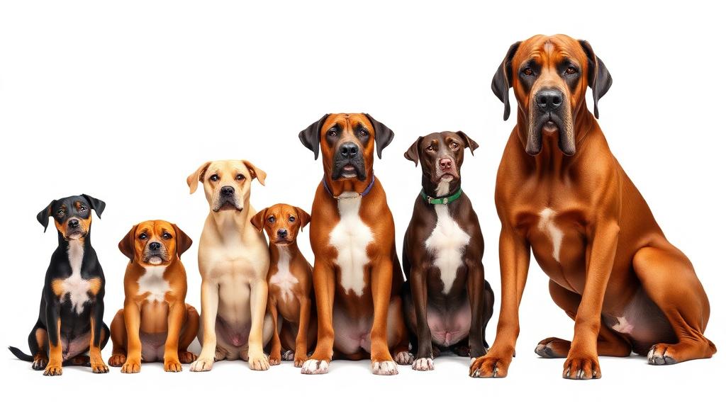 Cães de diferentes portes