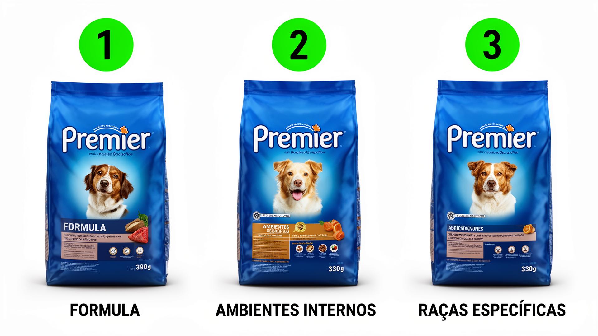 Ranking das linhas PremieR: 1-Formula, 2-Ambientes Internos, 3-Raças Específicas