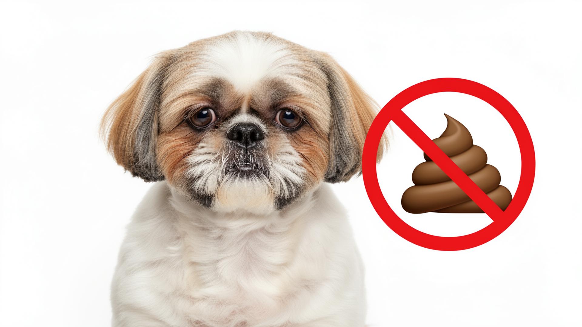 Shih Tzu e símbolo de proibido comer fezes