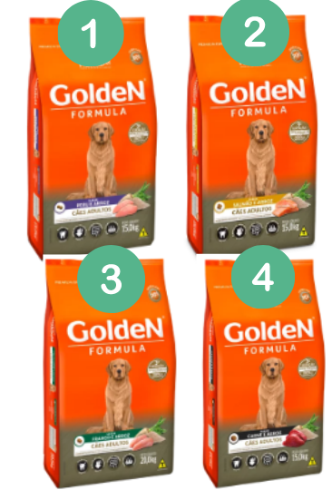 Ração Linha GoldeN Formula (pacote laranja)